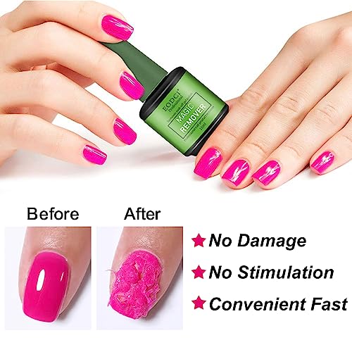 Eodci Magic Gel Nail Polish Remover, Soak-Off Quick,Minutes Easily Professional Remove Gel Nail Polish, Gel Polish Remover for Nails -15ml