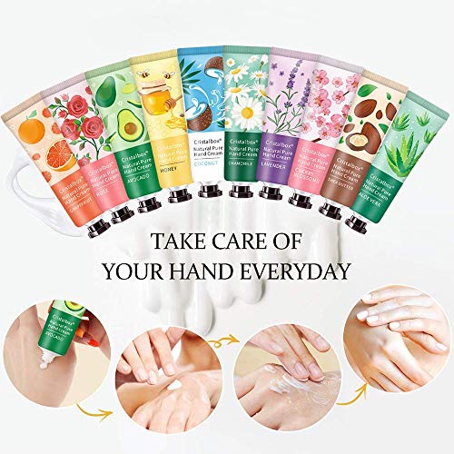 CRISTALBOX 28-Pack Travel Size Hand Cream Gift Set for Dry Hands
