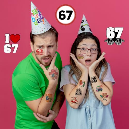 Six Seven Temporary Tattoos Stickers Pack