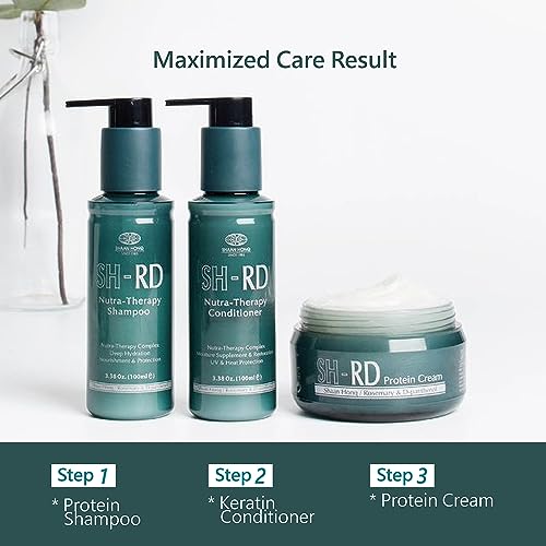 SH-RD Nutra-Therapy Shampoo for Dry Damaged Hair | Protein Shampoo Reduces Split Ends | Moisturizes Frizzy Hair | Suitable for Color-Treated, Bleached Hair - 16.9oz/500ml