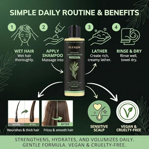 Organic Rosemary Hair Growth Shampoo with Keratin Treatment