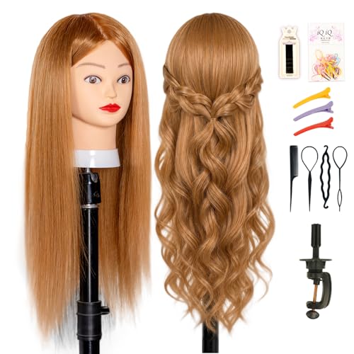 Mannequin Head 26-28" Real Human Hair Styling Practice Head