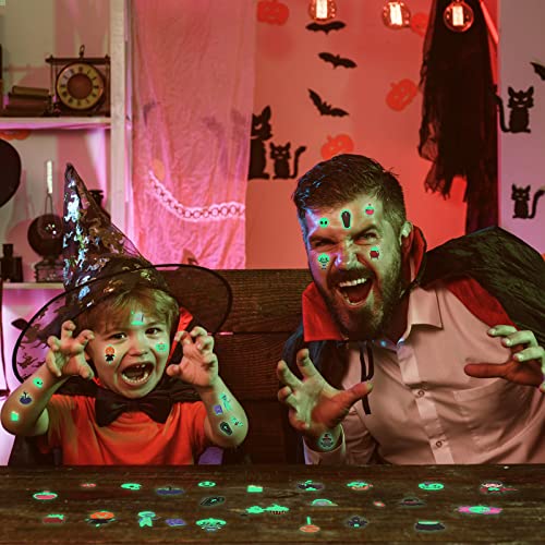 Glow in The Dark Temporary Tattoos - 400 Pieces Halloween Stickers