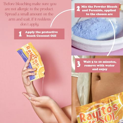 Body Hair Bleach Kit with Coconut Oil & Peroxide Vol 30