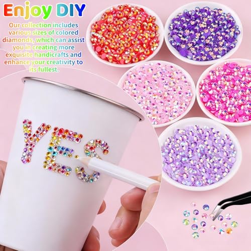 40000 AB Rhinestones Flatback Gems - 3mm Bedazzling Kit w/ B7000 Glue