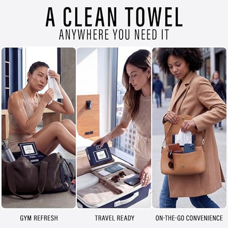 Clean & Clear Face Towels, Disposable Luxury Facial Towels, 100% Viscose Lint-Free Ultra Soft Dry Wipes for All Skin Types, Facial Drying & Gentle Makeup Removal, XL 10¡¿12 Size, 10 Count