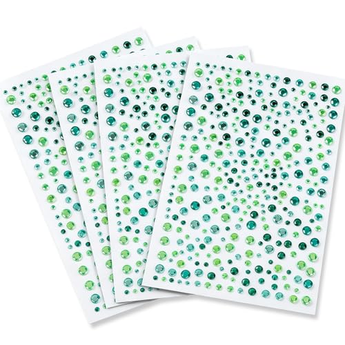 St Patrick's Day Face Gems Sticker Set - 4 Pack