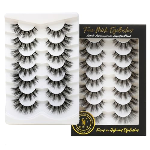 Cat Eye False Eyelashes 16mm Faux Mink Lashes 7 Pairs