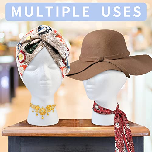 GliSun 3 Pcs Foam Wig Head Mannequin - Female Display Stand