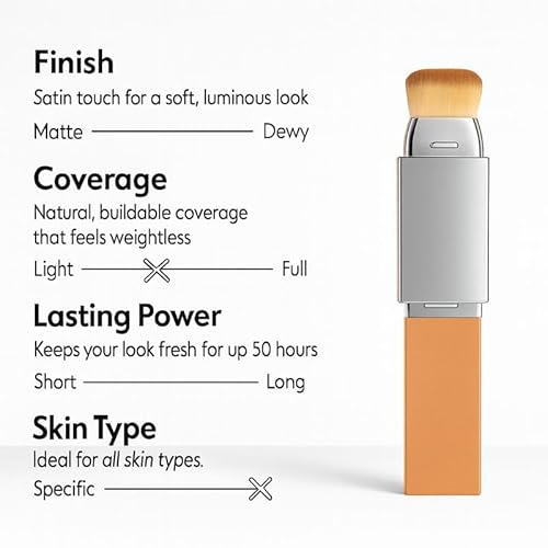 Blanc Cover Cream Stick ? Korean Color Changing Foundation Stick with Volufiline & Collagen ? Concealer Foundation Sticks for Dewy Skin? Makeup Foundation Stick with Detachable Brush (Natural)