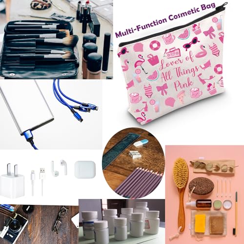 TSOTMO Pink Gift Color Theme Gift Best Purple Ever Gift Lover of All Things Pink Cosmetic Bag (Things P)