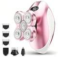 Pink 5-in-1 Rechargeable Waterproof Women's Electric Shaver & Trimmer