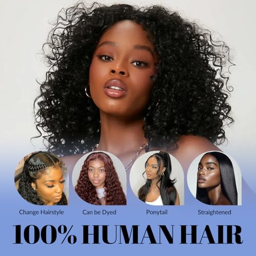 WORLDSTAR 14 Inch Natural Black Lace Front Human Hair Wigs 120g 532