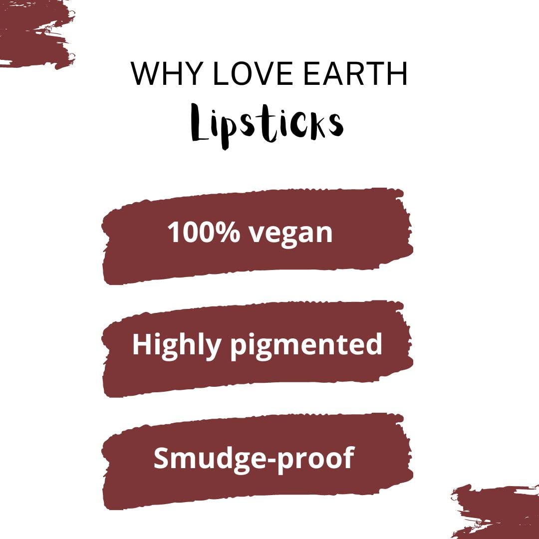 Love Earth Liquid Mousse Lipstick - Matte Finish | Lightweight, Non-Sticky, Non-Drying,Transferproof, Waterproof | Lasts Up To 12 Hours With Vitamin E And Jojoba Oil - (6 ml (Pack Of 1) Irish Coffee)