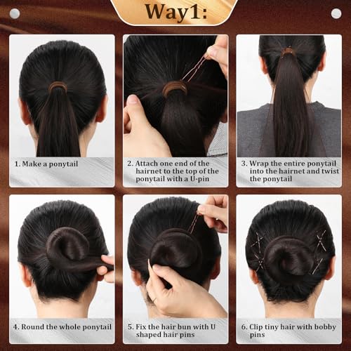 Dance Hair Accessories Kit with U-Shaped Pins & Hair Nets