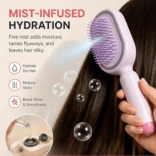 Electric Spray Air Cushion Massage Comb with Red Light
