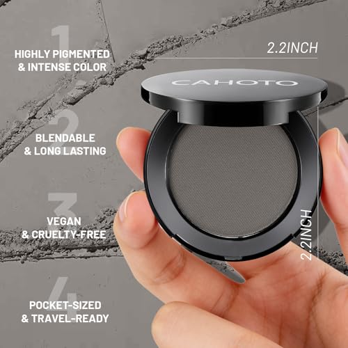 Dark Gray Matte Eyeshadow Single Palette with Mirror
