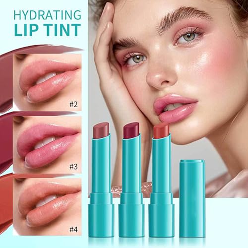 Qawnfy Hydrating Lip Oil Set - Moisturizing Long-Lasting Lip Gloss with Natural Ingredients, Dusty Rose