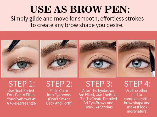 2-in-1 Waterproof Brow Pen & Eyeliner – Microblading Tip