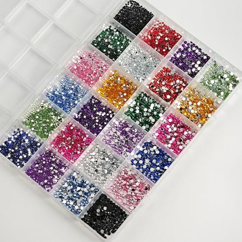 GUFUGU 6000 Pcs Mixed-Color Resin Jelly Rhinestones for Crafts