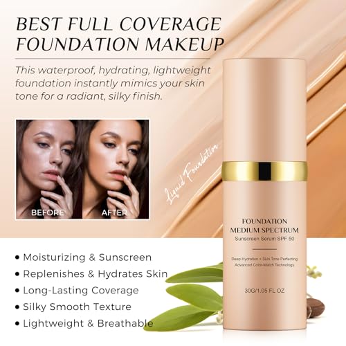 Color Changing Foundation SPF 50+ Waterproof Liquid Makeup