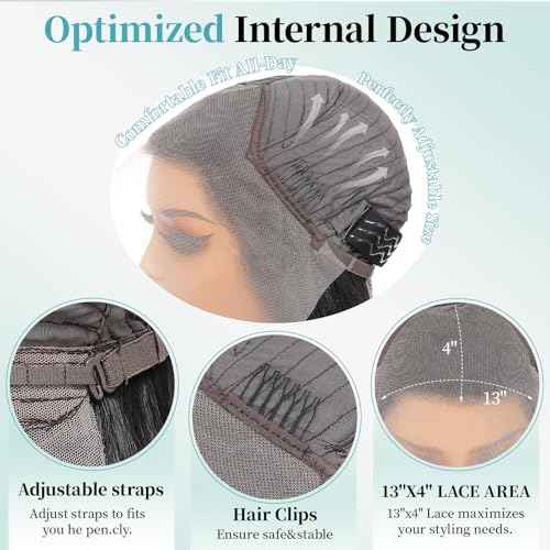 13x4 HD Lace Front Wig Honey Blonde 26 Inch Synthetic Straight Hair with Sunkissed Highlights Pre Plucked Glueless Wig for Black Women