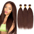 Yaki Straight Human Hair Bundles #4 Chocolate Brown - 14, 16, 18 Inch