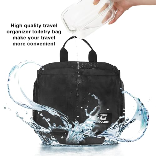 Goloni Hanging Toiletry Bag, 10 Compartments, 360° Rotating Hook