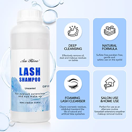 Lash Extension Cleanser Shampoo 600ml | Foam Cleaner