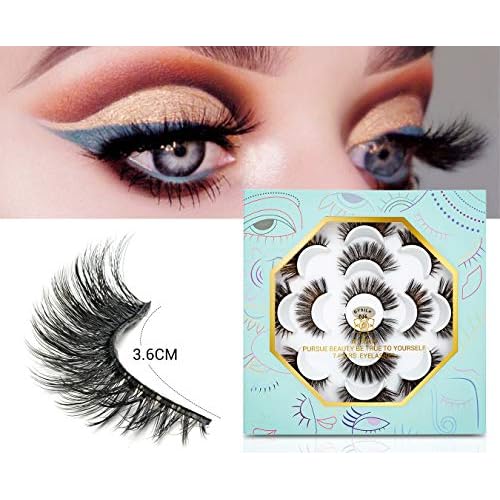 DYSILK Eyelashes Mink Lashes - 5/7 Pairs Fake Lashes Pack