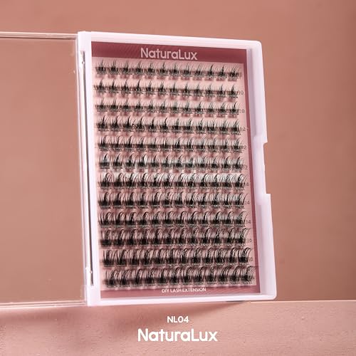 NaturaLux Hybrid Doll Wispy Lash Clusters - 144pc Mixed Lengths