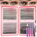 Lash Clusters Kit - 640 Pcs Eyelash Extensions 9-16mm with Tools