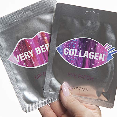 LAPCOS Collagen Eye Mask, (5 Pack) Under Eye Patches to Firm and Smooth the Delicate Eye Area, Treatment for Puffy Tired Skin, Korean Beauty Favorite