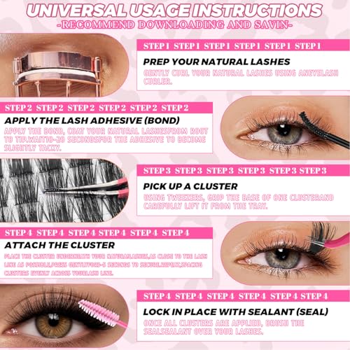 480Pcs Spiky Manga Lash Clusters Kit - 9-18mm DIY Eyelashes