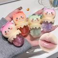 Petansy Cute Lip Gloss for Girls, 4Pcs Fruity Flavors Moisturizing Gloss, Hydrating Jelly Lip Make Up,Birthday,Friendly, Party Gift