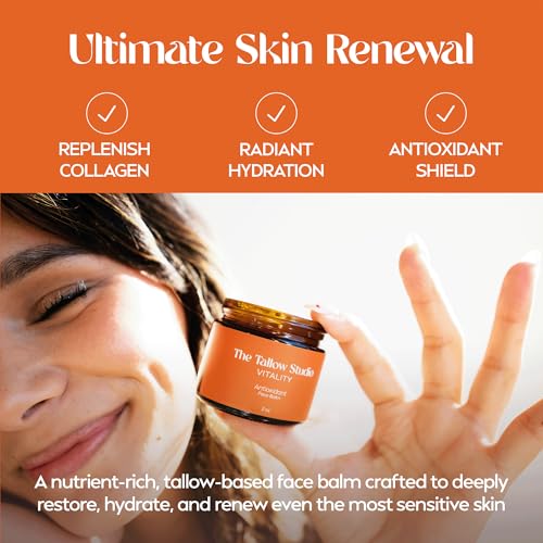 Antioxidant Tallow Face Balm - 100% Grass Fed & Organic | Handmade in Small Batches (1oz)