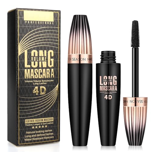 4D Silk Fiber Lash Mascara Waterproof Long-Lasting 2-Pack