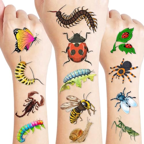 Bug Temporary Tattoos 96 PCS - Party Favors & Kids Gifts