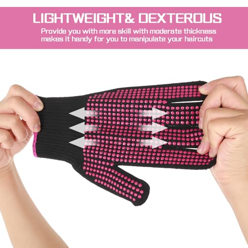 Heat Resistant Gloves for Hair Styling, 2 Pack