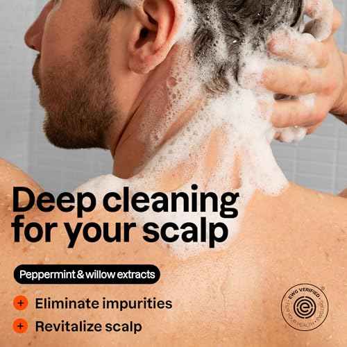 ATTITUDE Men's Shampoo and Conditioner 2-in-1, Nourishing For Dry Hair and Scalp, With Panthenol and Ginseng, 97% Natural Origin Ingredients, EWG Verified, Patchouli & Bourbon, 14 Fl Oz (Pack of 3)