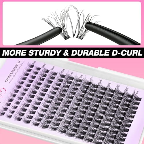 VEYESBEAUTY Siren Lash Clusters Kit Newbie's 5-Second Series 8-16mm