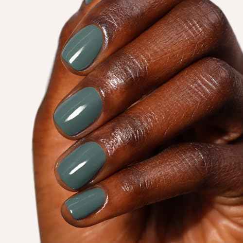 LONDONTOWN lakur Nail Polish - Chip-Resistant, Non-Toxic, Conditions & Hydrates Nails | Glossy Olive Green, Velvet Drapes, .40 fl oz