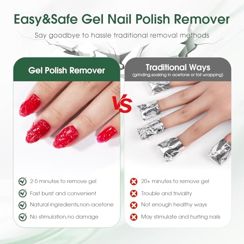 COSMOO Magic Gel Nail Polish Remover 15ml - Quick & Easy Burst Formula