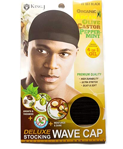 Wave Cap Black 6-Pack | Moisturizing Stocking Cap