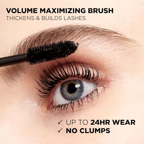 L¡¯Oreal Paris Original Voluminous Mascara, Building Mascara Volume and Length Formula, Washable, Carbon Black, 0.26 Fl Oz., 1 Count