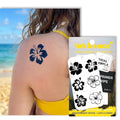 Aloha Noir Hibiscus Semi-Permanent Tattoo Set of 6