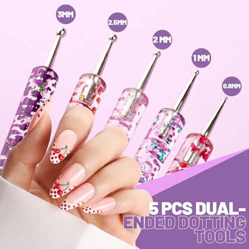 Teenitor Nail Art Tools Set with 23 Brushes, Dotting & Acrylic Tools, Nail Stand & Accessories