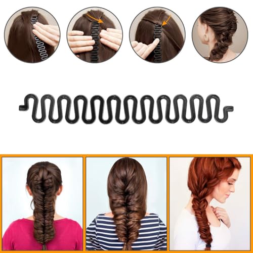 28-Piece DIY Hair Braiding and Styling Tool Kit for Easy Hairstyles