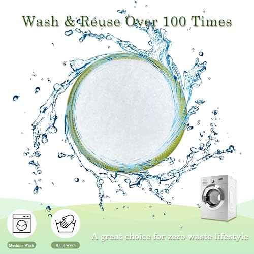 Chloven Reusable Cotton Rounds - 30 Pack Washable Bamboo Makeup Remover Pads for Gentle Cleansing Reusable Face Pads for Skincare & Nail Polish Removal with Mesh Storage Bag