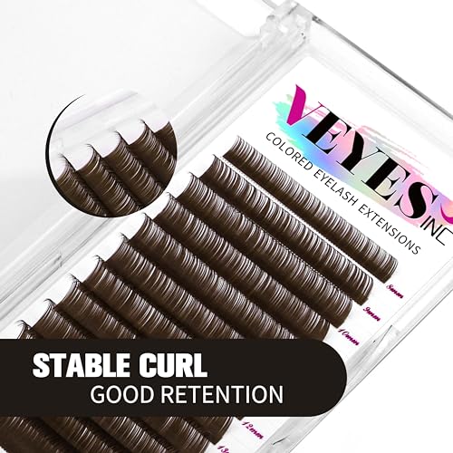 Dark Brown Lash Extensions 0.03mm CC Curl 8-16mm Mixed Length Tray